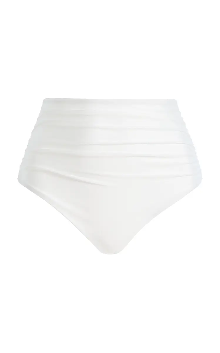 Simkhai Teya High-Rise Ruched Bikini Bottoms | Image 1 Simkhai Teya High-Rise Ruched Bikini Bottoms | Image 1
