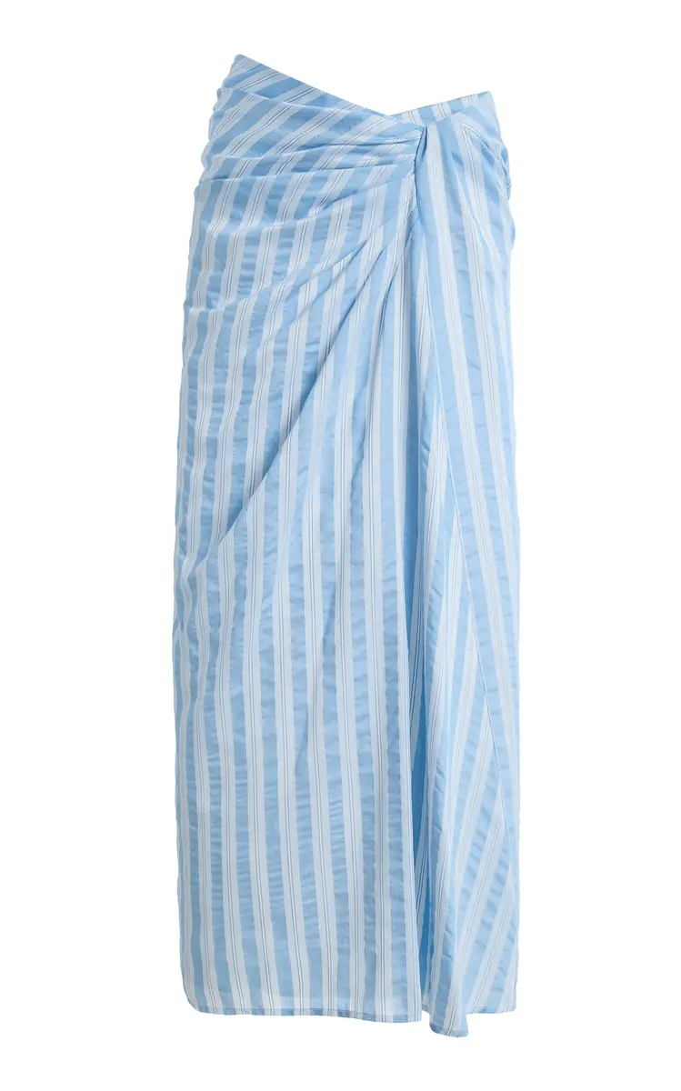 Simkhai Liorra Yarn-Dyed Jersey Midi Skirt | Image 1 Simkhai Liorra Yarn-Dyed Jersey Midi Skirt | Image 1