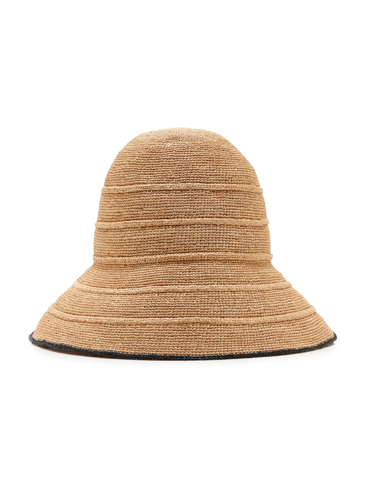 JANESSA LEONE Teagan Wired Brim Raffia Straw Bucket Hat
