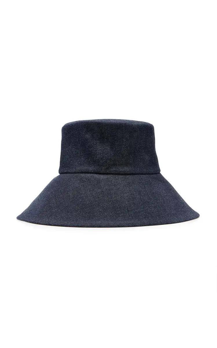 JANESSA LEONE Walker Denim Bucket Hat | Image 1 JANESSA LEONE Walker Denim Bucket Hat | Image 1