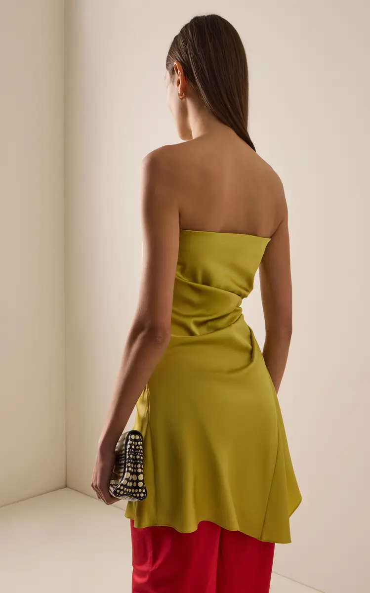 Staud Adriana Draped Silk-Blend Mini Dress | Thumbnail 4 Staud Adriana Draped Silk-Blend Mini Dress | Thumbnail 4