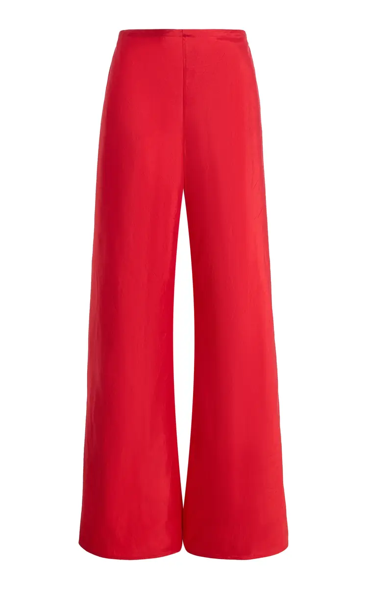 Staud Stroll Silk Wide-Leg Pants | Image 1 Staud Stroll Silk Wide-Leg Pants | Image 1