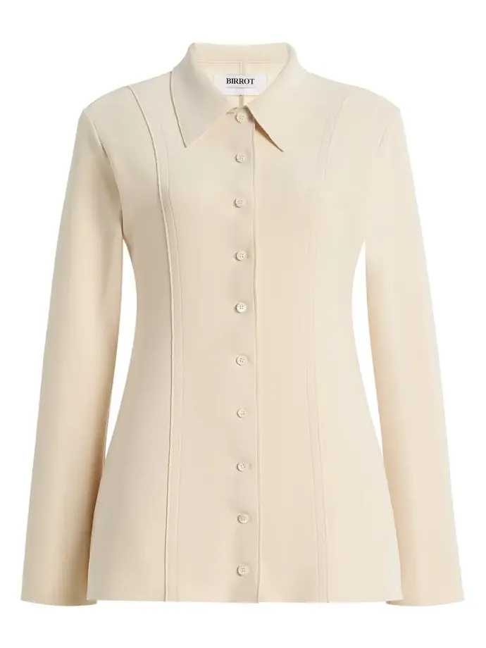 Exclusive Lay2 Fitted Crepe Shirt Exclusive Lay2 Fitted Crepe Shirt