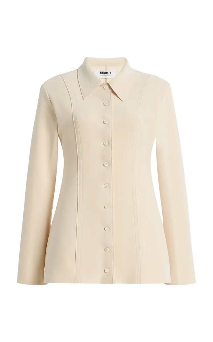 BIRROT Exclusive Lay2 Fitted Crepe Shirt | Image 1 BIRROT Exclusive Lay2 Fitted Crepe Shirt | Image 1