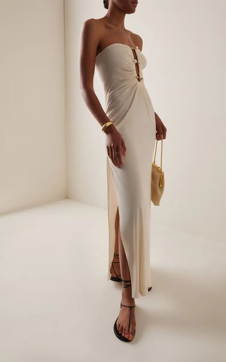 Moré Noir Alina Ruched Jersey Maxi Dress | Thumbnail 2 Moré Noir Alina Ruched Jersey Maxi Dress | Thumbnail 2