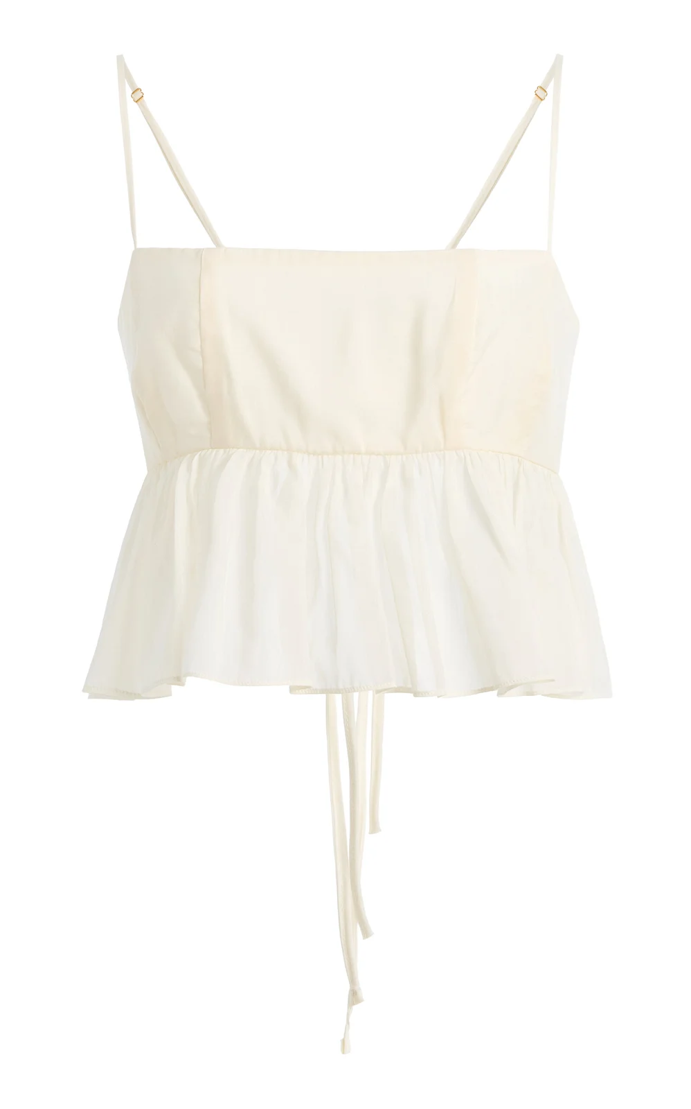 Moré Noir Dune Cotton-Silk Voile Top