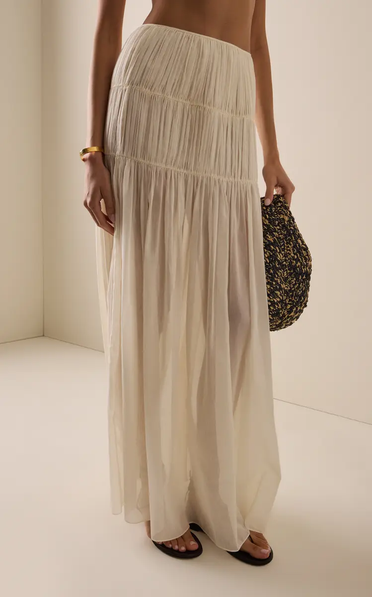 Moré Noir Dani Cotton-Silk Voile Maxi Skirt | Thumbnail 3 Moré Noir Dani Cotton-Silk Voile Maxi Skirt | Thumbnail 3