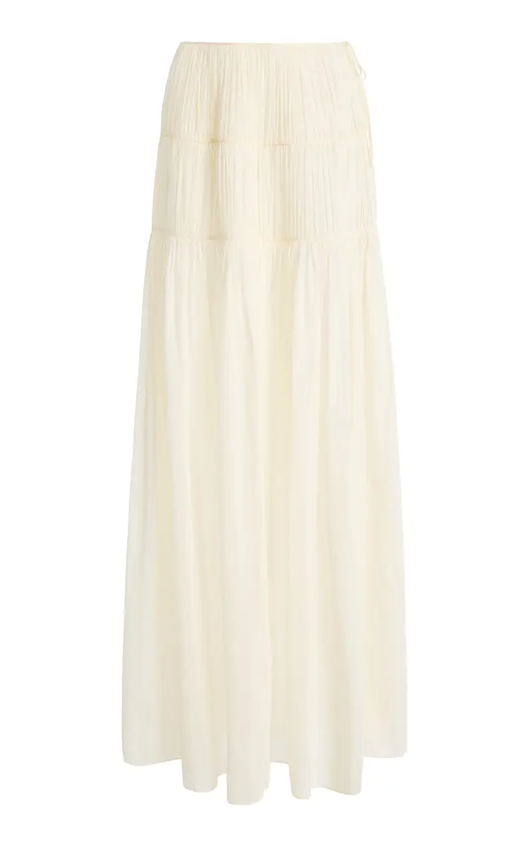 Moré Noir Dani Cotton-Silk Voile Maxi Skirt | Image 1 Moré Noir Dani Cotton-Silk Voile Maxi Skirt | Image 1
