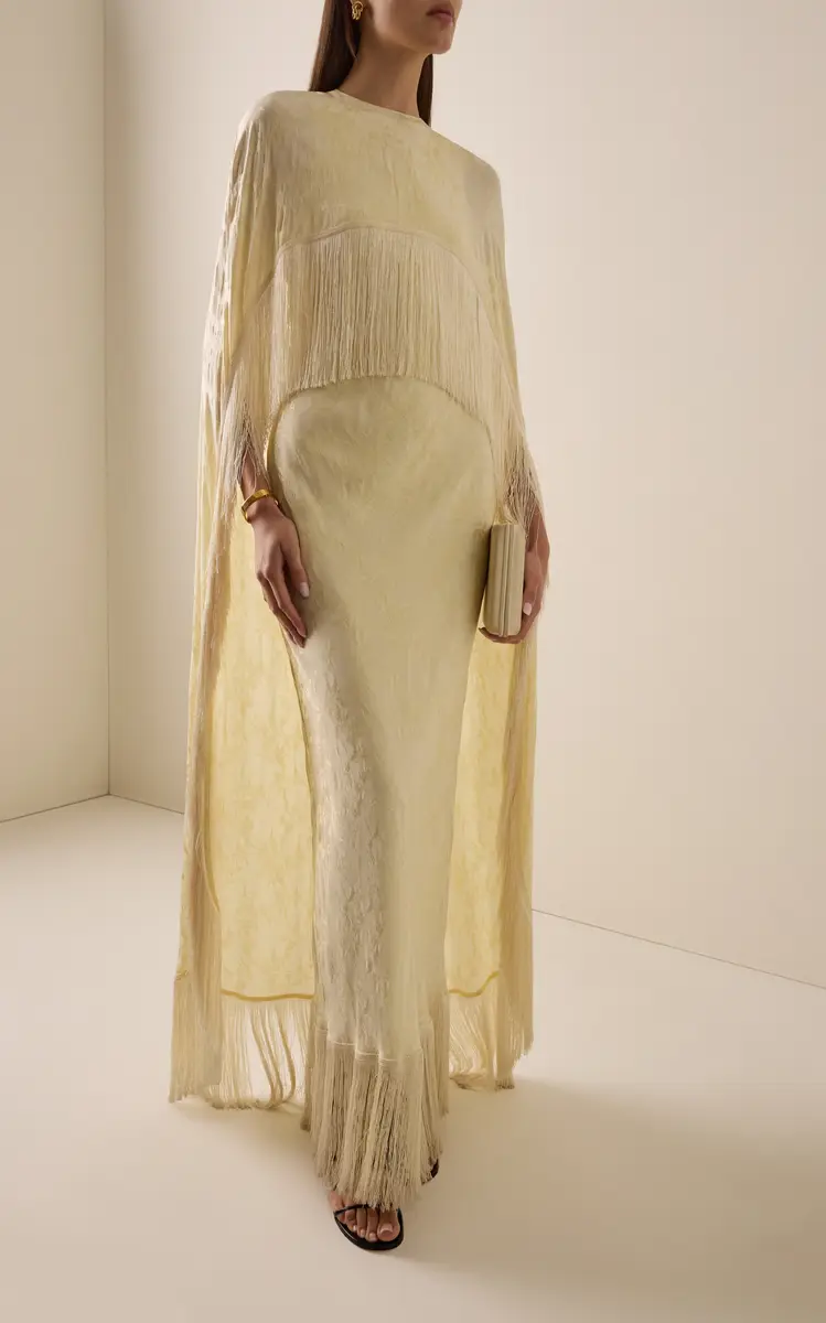 Anna October Gill Fringed Crepe Maxi Dress | Thumbnail 3 Anna October Gill Fringed Crepe Maxi Dress | Thumbnail 3