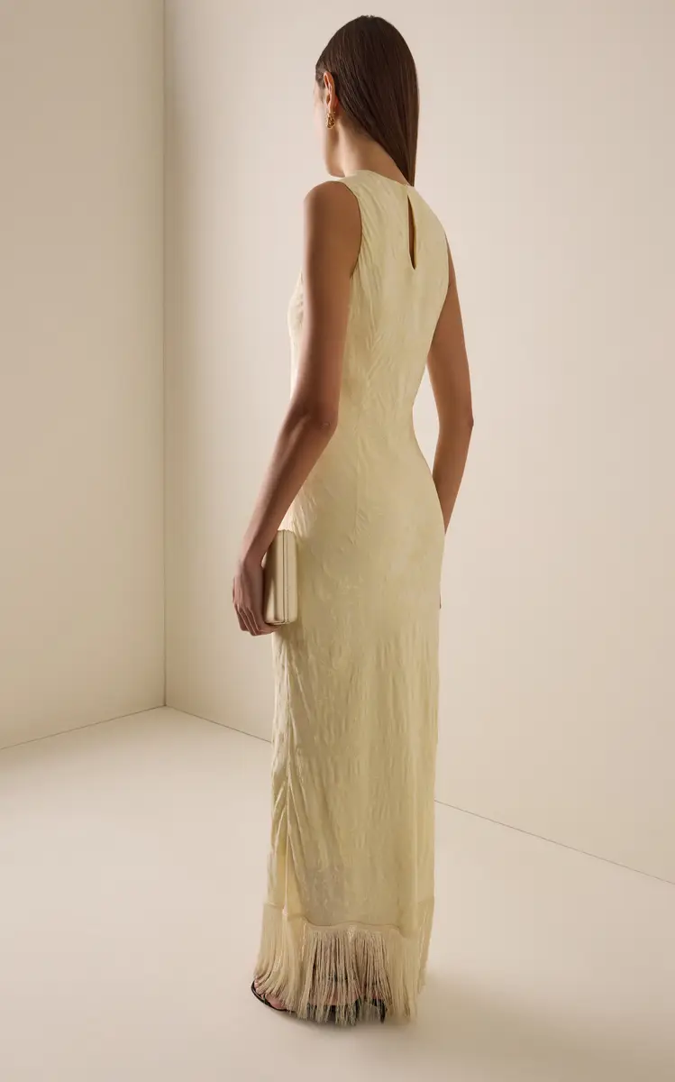 Anna October Gill Fringed Crepe Maxi Dress | Thumbnail 4 Anna October Gill Fringed Crepe Maxi Dress | Thumbnail 4
