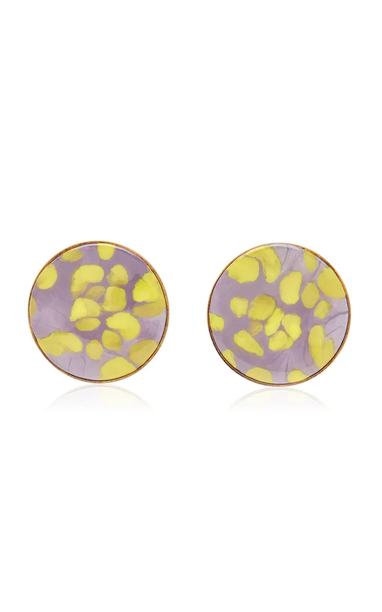 Dries Van Noten Patterned Enamel Earrings | Thumbnail 3