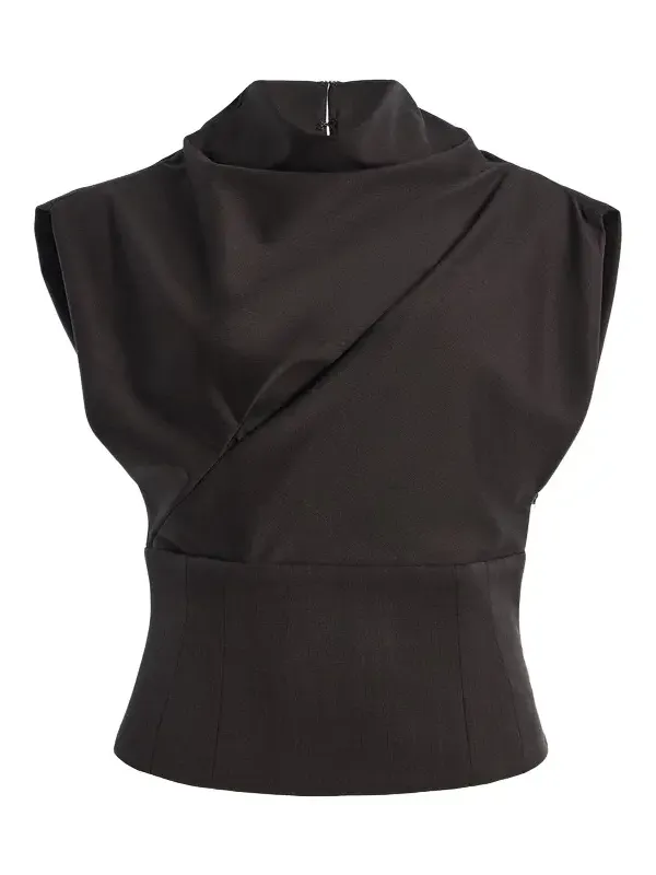 Corset-Waist Wool Top Corset-Waist Wool Top