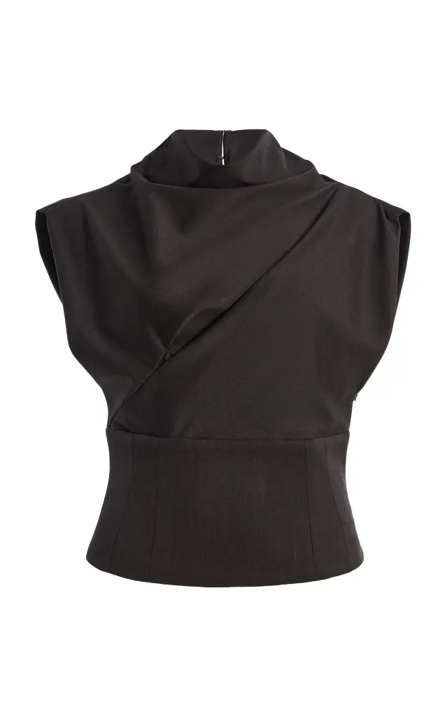SEV Corset-Waist Wool Top