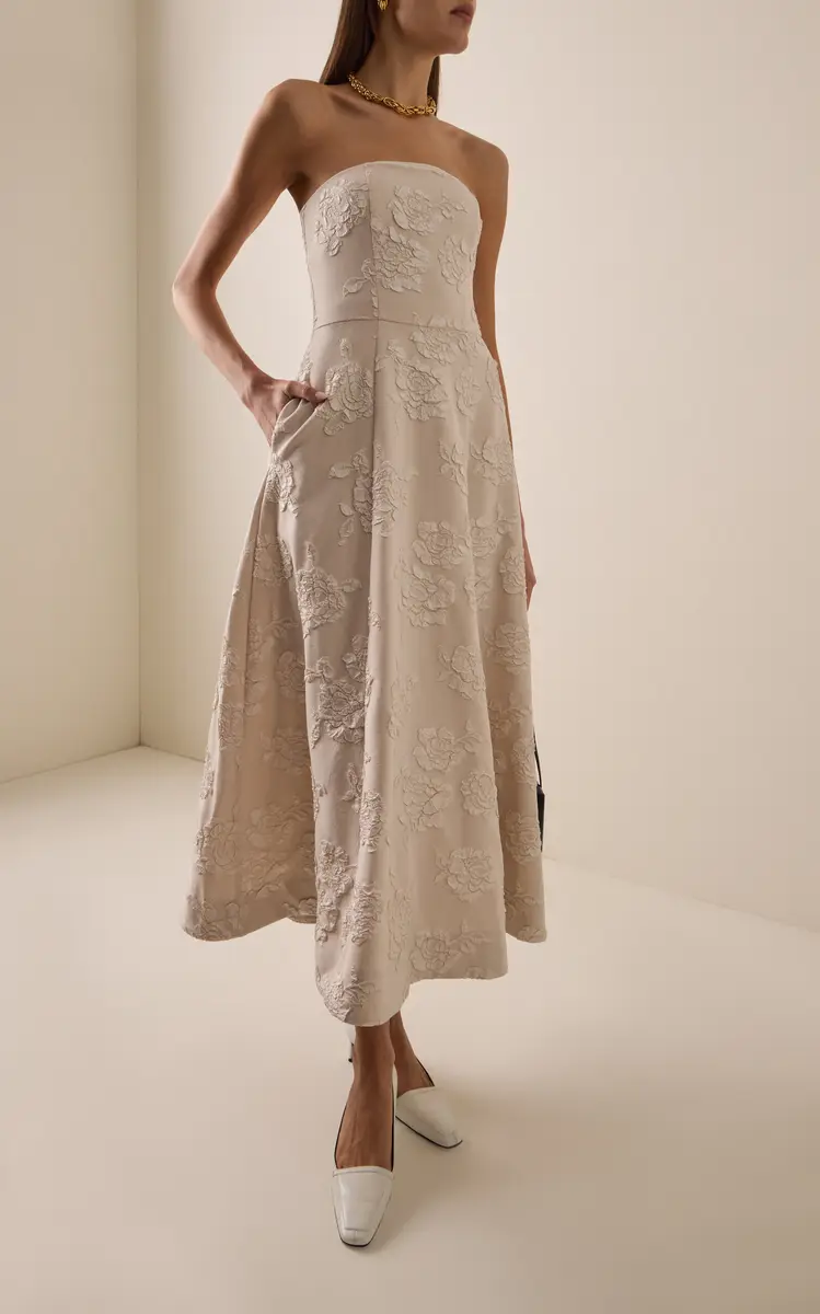 ROTATE Jacquard Strapless Dress | Thumbnail 2 ROTATE Jacquard Strapless Dress | Thumbnail 2