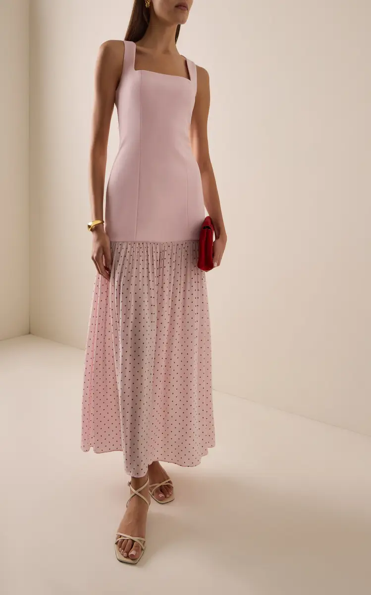 ROTATE Crepe Scoop-Neck Maxi Dress | Thumbnail 3 ROTATE Crepe Scoop-Neck Maxi Dress | Thumbnail 3
