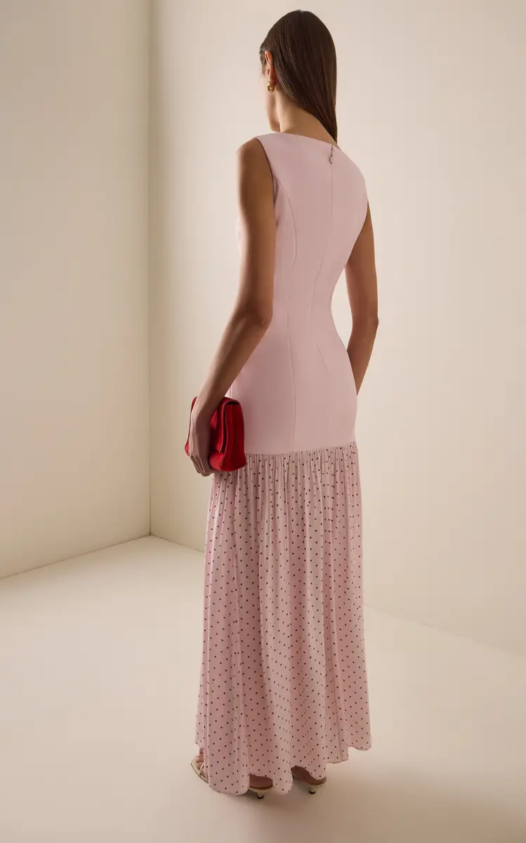 ROTATE Crepe Scoop-Neck Maxi Dress | Thumbnail 4 ROTATE Crepe Scoop-Neck Maxi Dress | Thumbnail 4