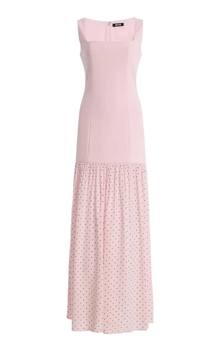 ROTATE Crepe Scoop-Neck Maxi Dress | Thumbnail 6 ROTATE Crepe Scoop-Neck Maxi Dress | Thumbnail 6