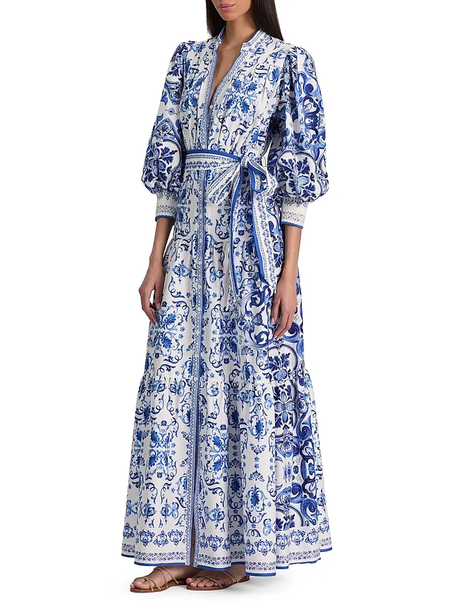 Alice + Olivia Women's Cora Tiered Shirtdress | Thumbnail 4 Alice + Olivia Women's Cora Tiered Shirtdress | Thumbnail 4