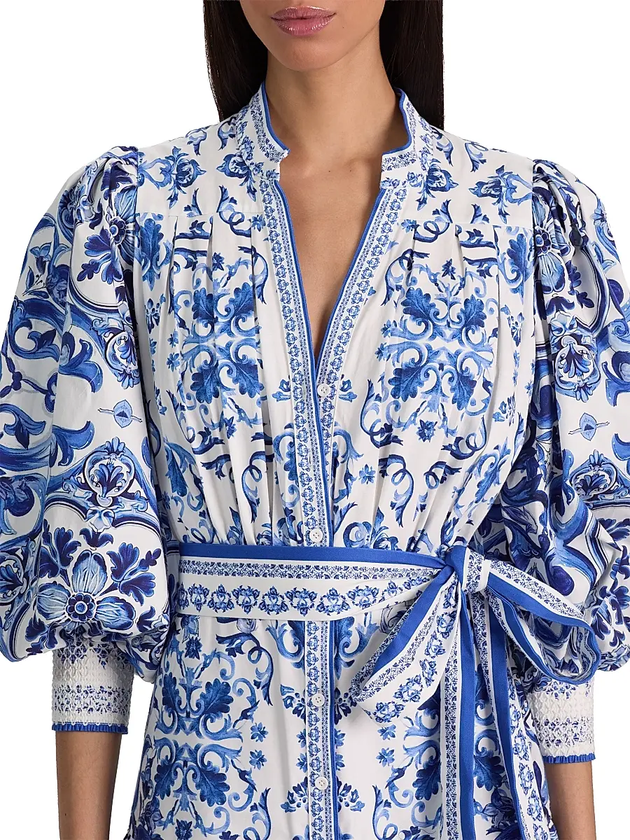 Alice + Olivia Women's Cora Tiered Shirtdress | Thumbnail 6 Alice + Olivia Women's Cora Tiered Shirtdress | Thumbnail 6