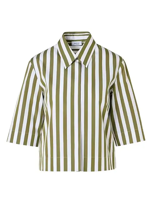 Women's Kodak Striped Cotton Boxy Blouse Women's Kodak Striped Cotton Boxy Blouse