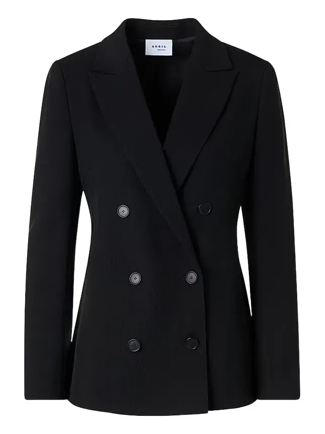 Women's Virgin Wool Double-Breasted Blazer