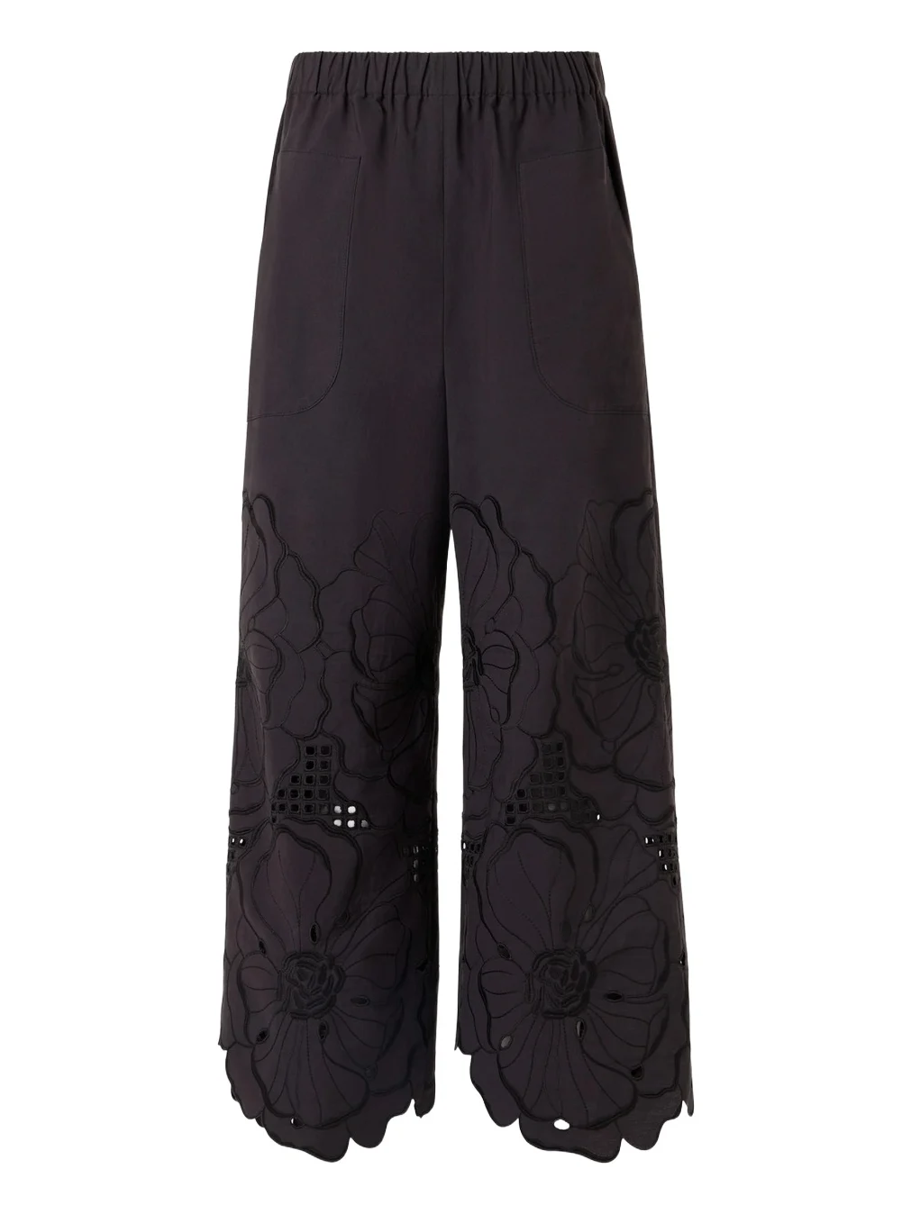 Akris punto Women's Frey Eyelet Floral Cotton Crop Pants