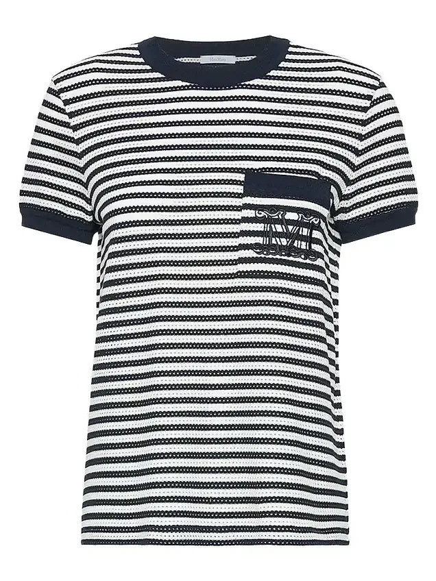 Max Mara Women's Striped Cotton Mesh T-Shirt