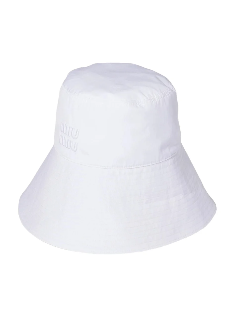 Miu Miu Women's Wide-Brimmed Poplin Bucket Hat