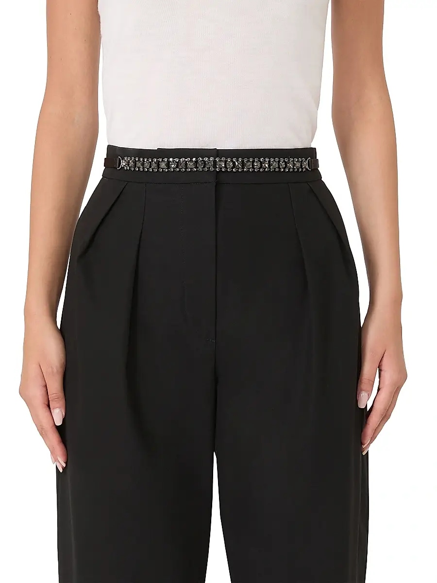 Max Mara Women's Bejewelled Satin Belt | Thumbnail 2