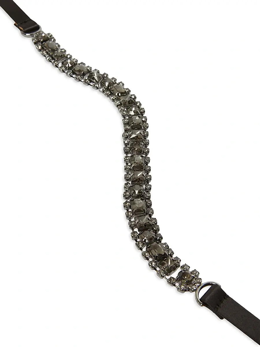 Max Mara Women's Bejewelled Satin Belt | Thumbnail 4