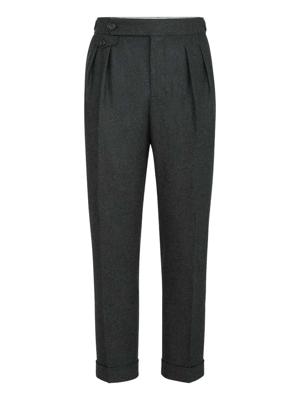 Men's Virgin Wool Flannel Trousers in Twisted Cotton Gabardine Men's Virgin Wool Flannel Trousers in Twisted Cotton Gabardine