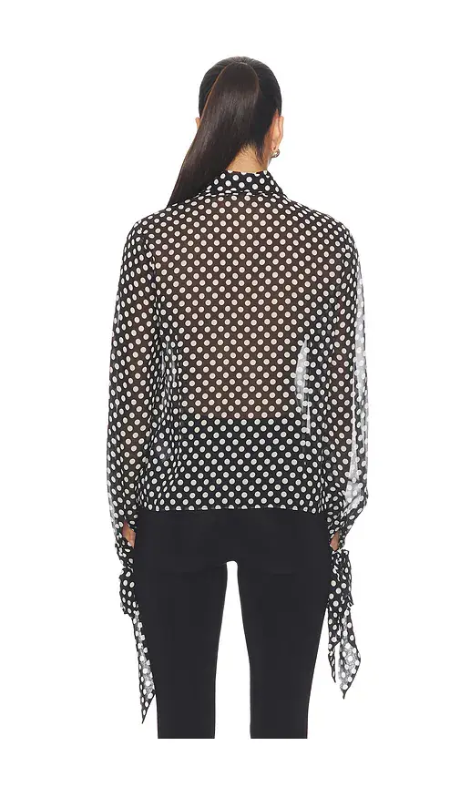 Frame The Nouvelle Polka Dot Blouse | Thumbnail 3 Frame The Nouvelle Polka Dot Blouse | Thumbnail 3
