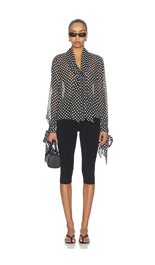 Frame The Nouvelle Polka Dot Blouse | Thumbnail 4 Frame The Nouvelle Polka Dot Blouse | Thumbnail 4