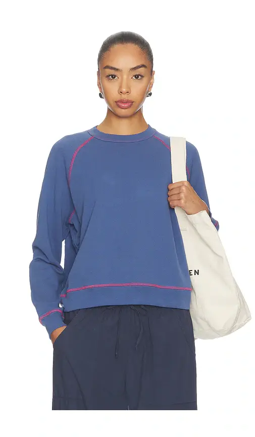 DONNI. The Eco-terry Contrast Stitch Sweatshirt | Image 1 DONNI. The Eco-terry Contrast Stitch Sweatshirt | Image 1