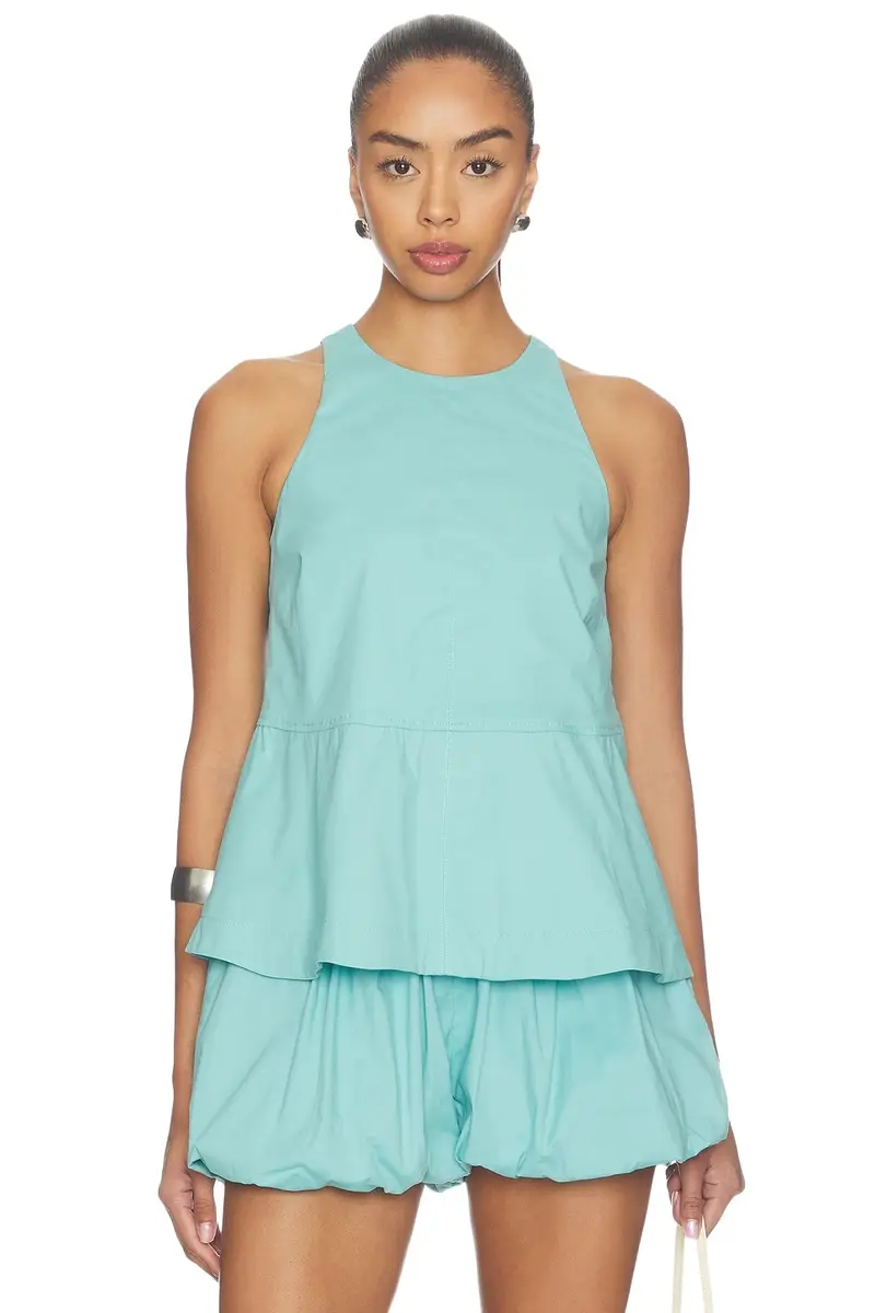 Aligne Carlos Poplin Peplum Top