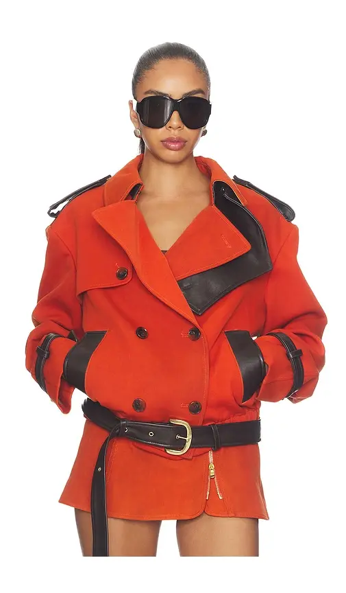 LaQuan Smith Double Breasted Cropped Coat | Image 1 LaQuan Smith Double Breasted Cropped Coat | Image 1