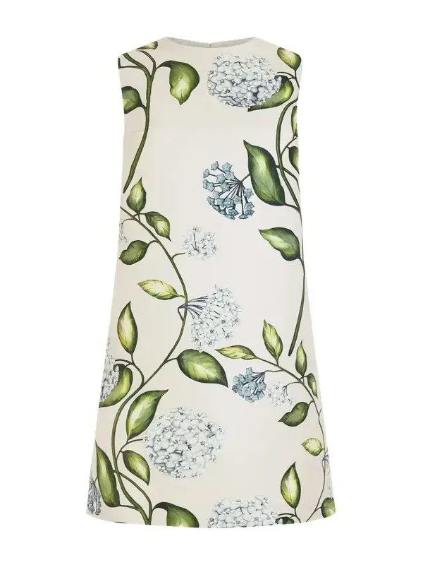 Porcelain Flower Faille Shift Dress