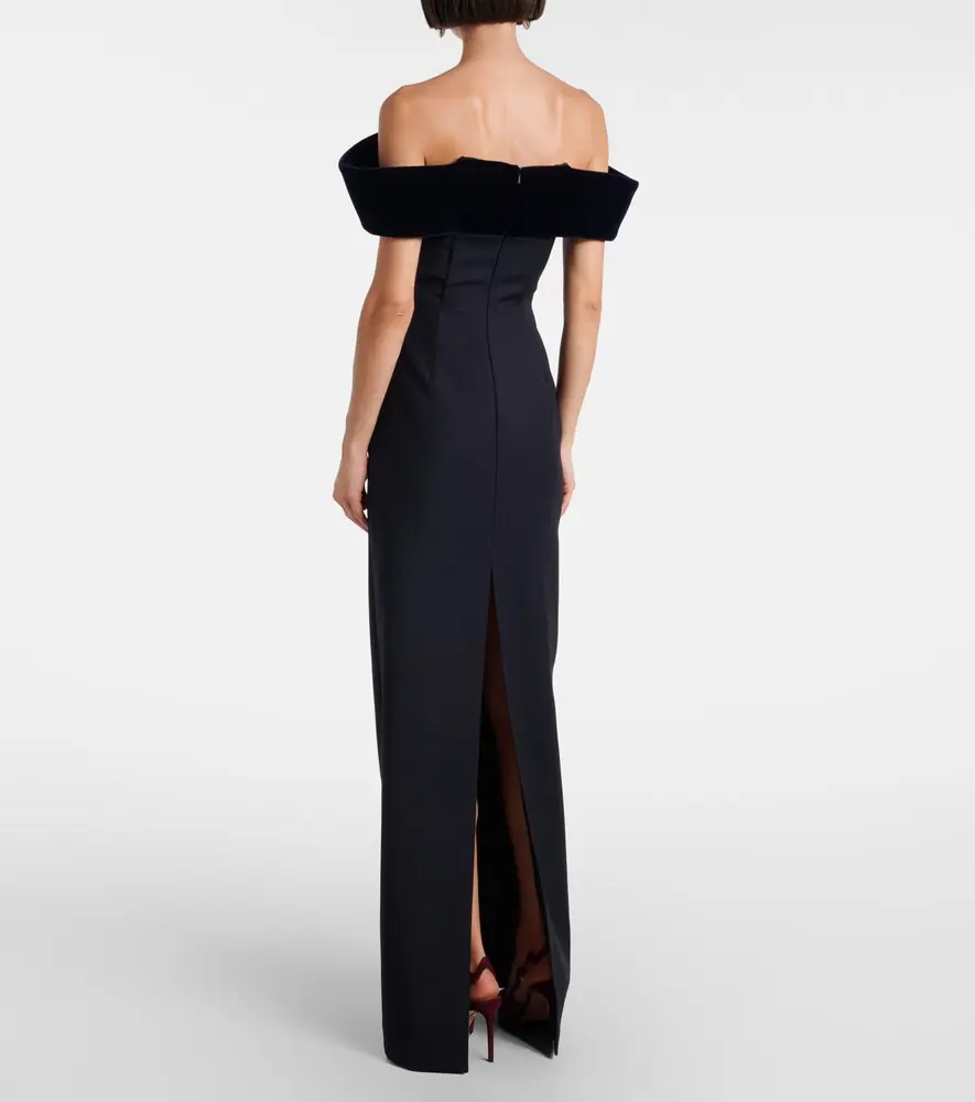 David Koma Off-shoulder wool-blend bustier gown | Thumbnail 3 David Koma Off-shoulder wool-blend bustier gown | Thumbnail 3