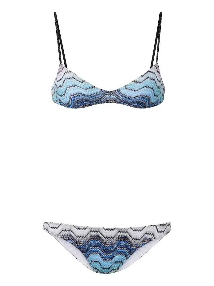 Zigzag lamé bikini