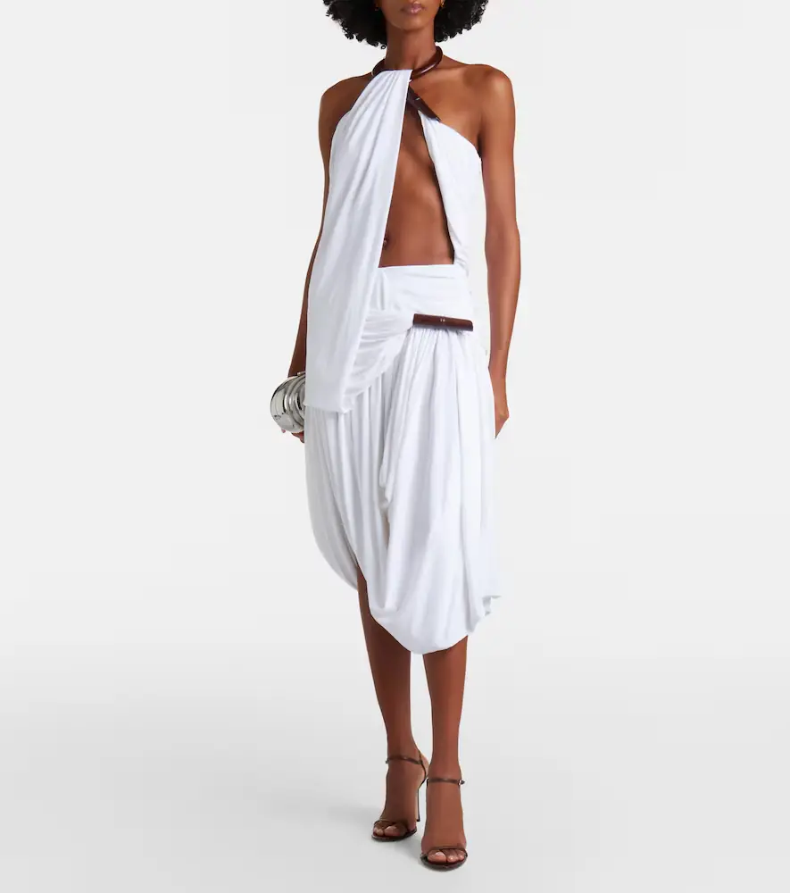 Christopher Esber Chime asymmetric draped jersey midi dress | Thumbnail 4