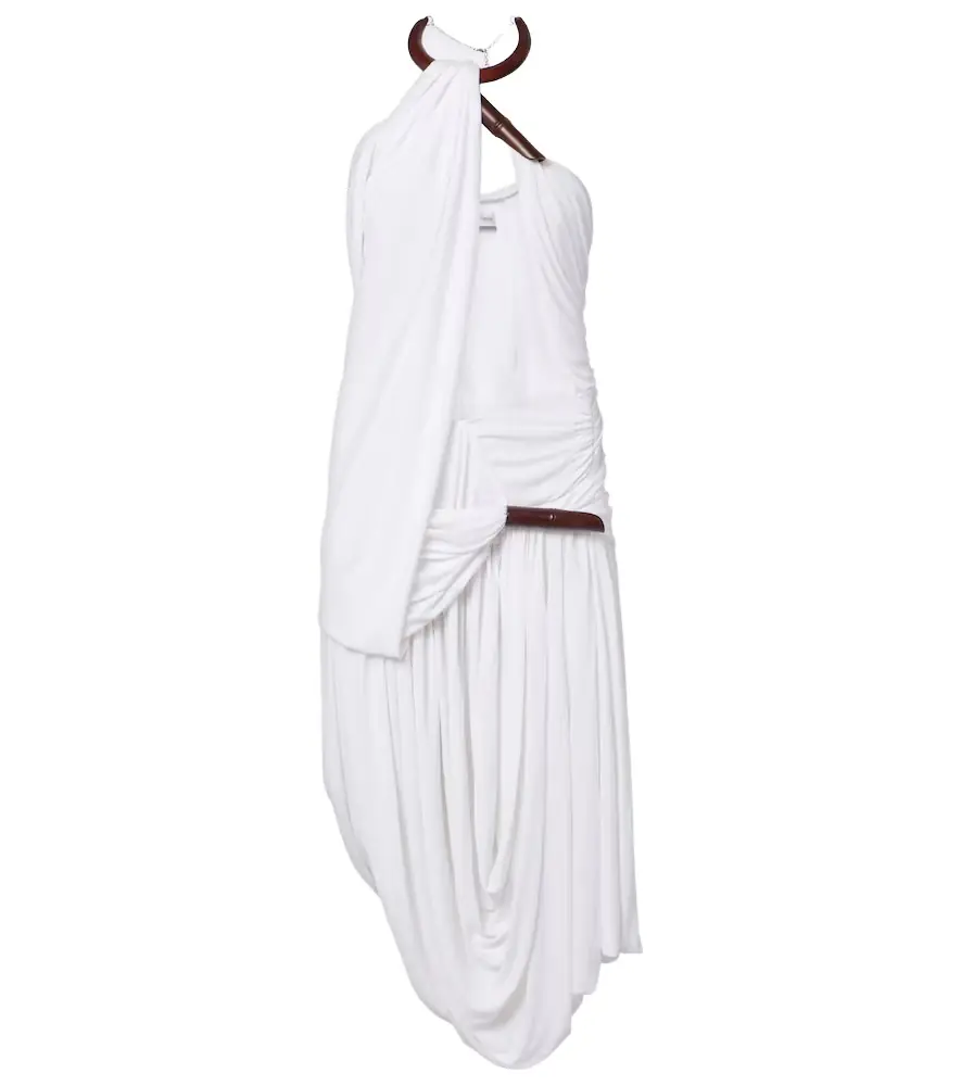 Christopher Esber Chime asymmetric draped jersey midi dress | Image 1 Christopher Esber Chime asymmetric draped jersey midi dress | Image 1