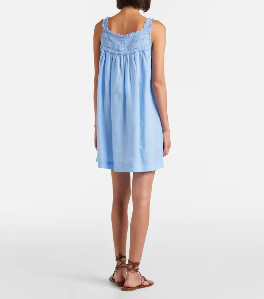 DÔEN Dôen Bea lace-trimmed ramie minidress | Thumbnail 3