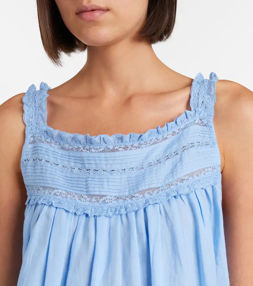 DÔEN Dôen Bea lace-trimmed ramie minidress | Thumbnail 4