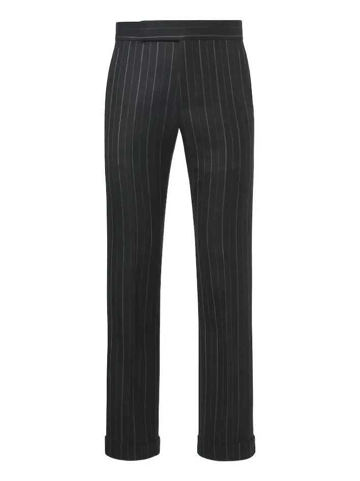 Striped wool straight pants Striped wool straight pants