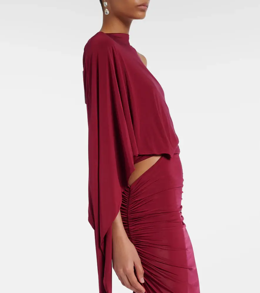 Alex Perry Asymmetric gathered jersey gown | Thumbnail 3
