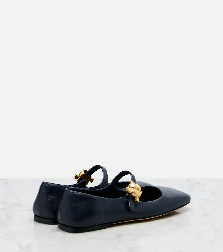 Bottega Veneta Lucy embellished leather Mary Jane flats | Thumbnail 3