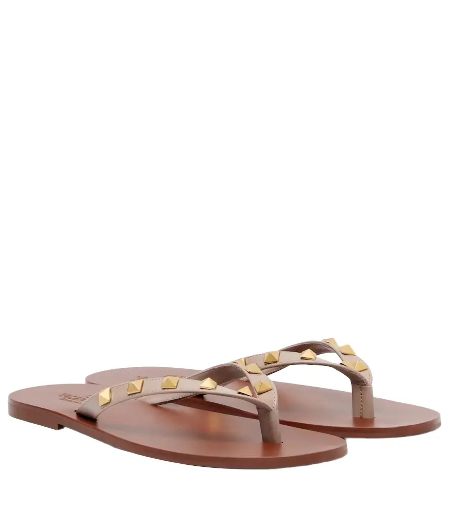 Valentino Garavani Rockstud leather thong sandals | Image 1 Valentino Garavani Rockstud leather thong sandals | Image 1