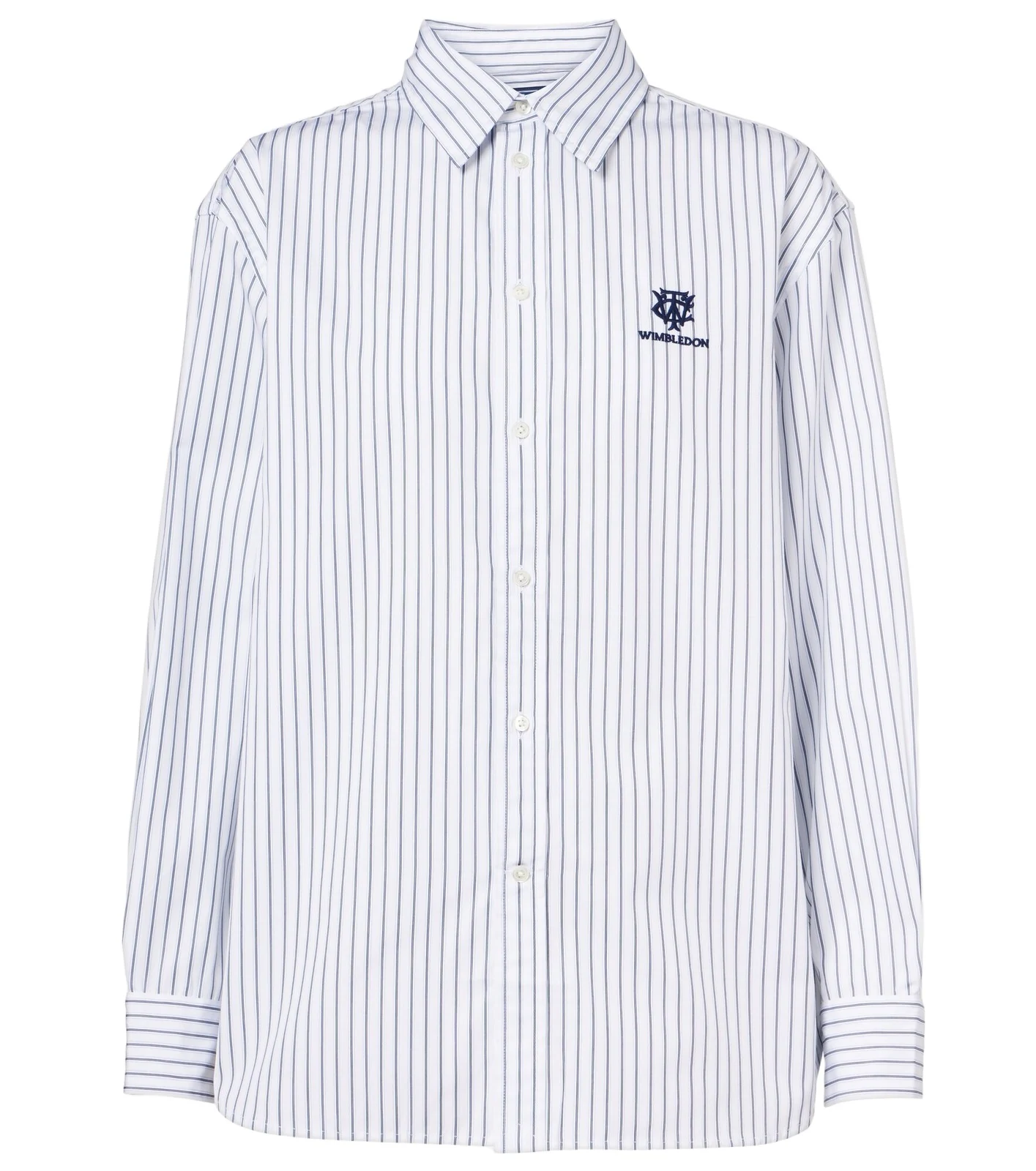 x Wimbledon striped cotton shirt x Wimbledon striped cotton shirt
