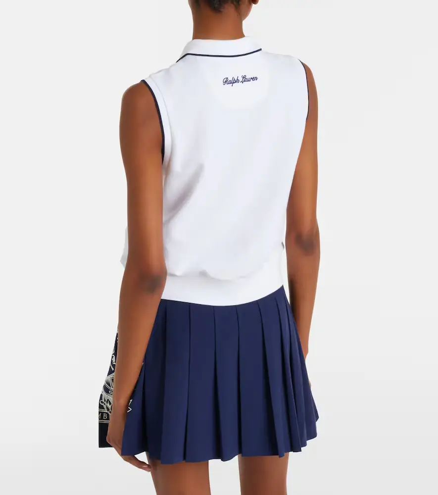 Polo Ralph Lauren x Wimbledon cotton-blend piqué top | Thumbnail 2 Polo Ralph Lauren x Wimbledon cotton-blend piqué top | Thumbnail 2