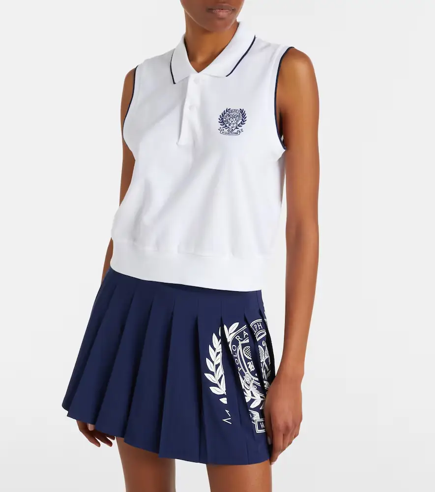 Polo Ralph Lauren x Wimbledon cotton-blend piqué top | Thumbnail 4 Polo Ralph Lauren x Wimbledon cotton-blend piqué top | Thumbnail 4